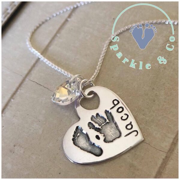 Medium Heart With Hand & Footprint