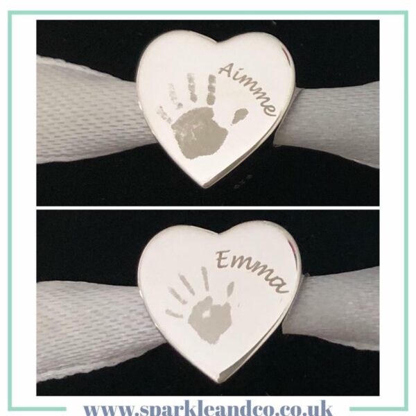 Etched Solid Silver Bead Suitable for Charm Bracelets Including Pandora