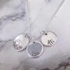 Sterling Silver Chain With Pure Silver Disc Charms - Image 4