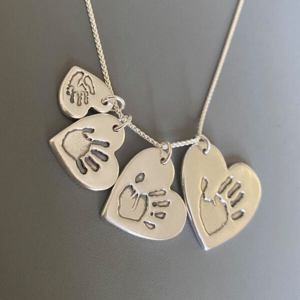 4 Handprint Pendants
