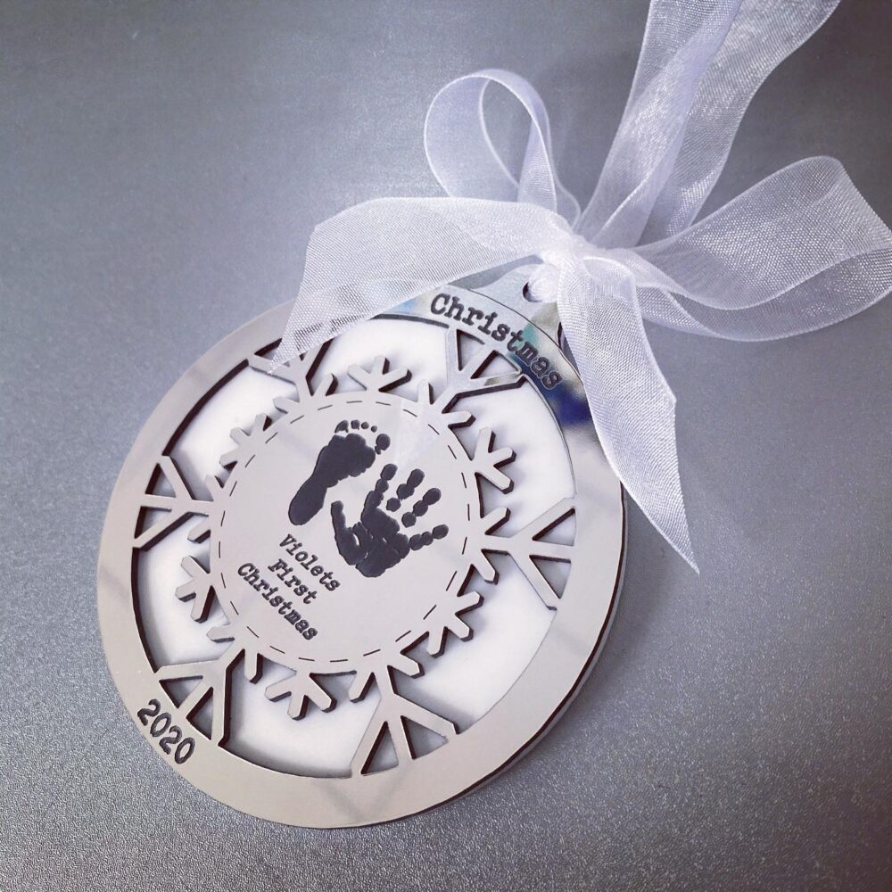 Mirrored Print Bauble