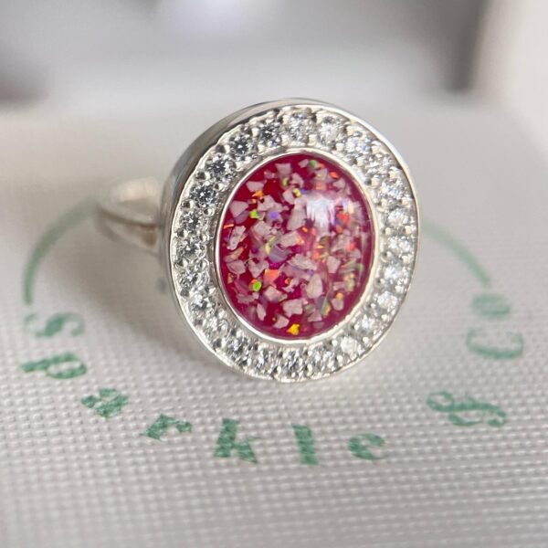 Sterling Silver with CZ Surround Ring