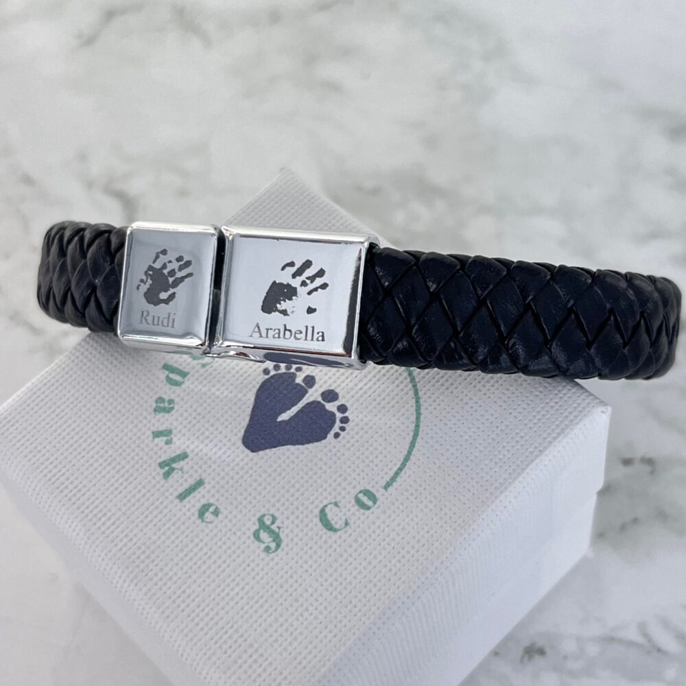 Mens leather bracelet