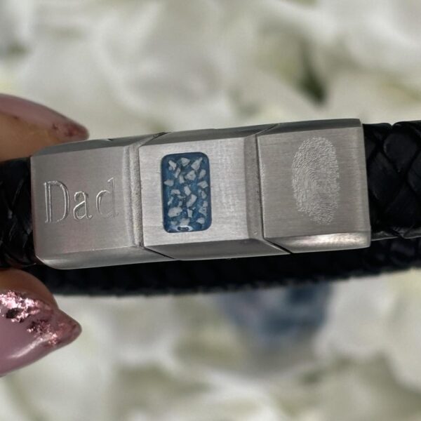 Ashes Rectangular Leather Bracelet